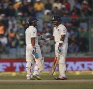 India, with the lead of 190, 403 runs ahead of the third day, | तिस-या दिवसाखेर भारत ४ बाद १९०, ४०३ धावांची आघाडी India, with the lead of 190, 403 runs ahead of the third day, | तिस-या दिवसाखेर भारत ४ बाद १९०, ४०३ धावांची आघाडी