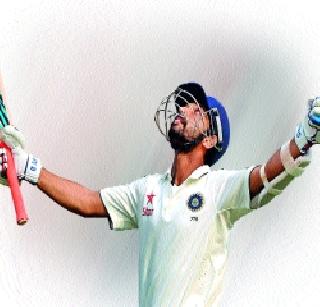 Virat Kohli has scored a huge score | अजिंक्यच्या खेळीने विराट धावसंख्या Virat Kohli has scored a huge score | अजिंक्यच्या खेळीने विराट धावसंख्या