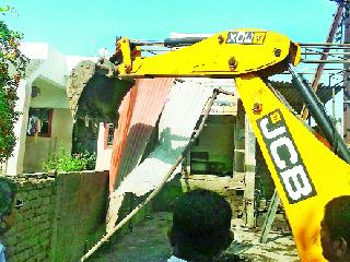 Unauthorized construction of Ashoknagar was deleted | अशोकनगरमधील अनधिकृत बांधकाम हटविले Unauthorized construction of Ashoknagar was deleted | अशोकनगरमधील अनधिकृत बांधकाम हटविले