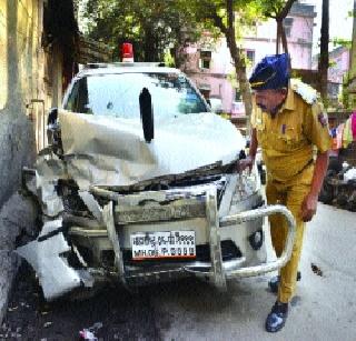 Accident of Diwakar Raote's car | दिवाकर रावते यांच्या गाडीला अपघात