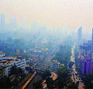 Cloud covering the city | मुंबईवर धुरक्याचे पांघरूण