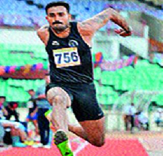 Ranjit Maheshwari's triple jump silver | रंजित महेश्वरीला तिहेरी उडीत रौप्य