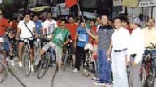 Wardhaar's participation in the cycle rally | सायकल रॅलीत वर्धेकरांचा सहभाग