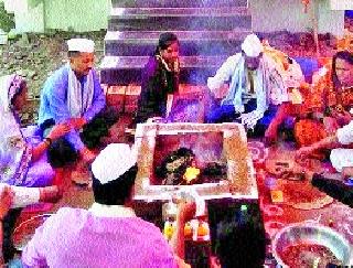 Vajreshwari idol of Pranpritishtha ceremony | वज्रेश्वरी मूर्ती प्राणप्रतिष्ठा सोहळा Vajreshwari idol of Pranpritishtha ceremony | वज्रेश्वरी मूर्ती प्राणप्रतिष्ठा सोहळा