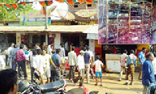 सिरोंचात तीन दुकाने जळून खाक