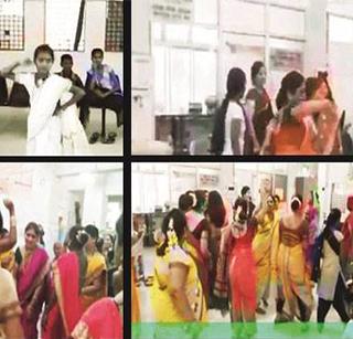 Dance in Shantabai, Rikshawala singing in OPD of Mumbai Hospital | मुंबईत रुग्णालयाच्या ओपीडीमध्ये शांताबाई, रिक्षावाला गाण्यांवर डान्स