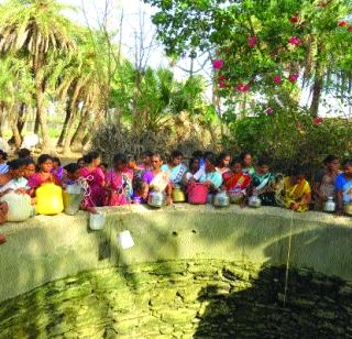 Due to wall wall water shortage | भिंतीमुळे घिवलीत पाणीटंचाई