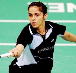 Saina's winning salute | सायनाची विजयी सलामी