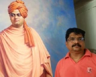 Vivekanand's 3D artist Kokanakumari Center in Kokan | कोकणातील कलाकाराचे विवेकानंदांचे थ्री डी पोट्रेट कन्याकुमारीतील केंद्रात