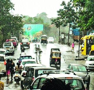 Heavy rain in Lonavla | लोणावळ्यात जोरदार पाऊस