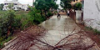 Construction of road ahead of Vipassana center | विपश्यना केंद्रासमोरील रस्त्याचे बांधकाम Construction of road ahead of Vipassana center | विपश्यना केंद्रासमोरील रस्त्याचे बांधकाम