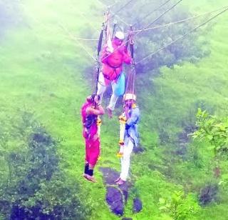 VIDEO: The ropeway built in the space bumps ...! | VIDEO : त्यांनी बांधल्या 'रोप वे'च्या सहाय्याने अंतराळात जन्माच्या गाठी...!