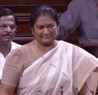 In the Rajya Sabha, the woman MP of the Rajya Sabha fell on mourning | राज्यसभेमध्ये महिला खासदाराला कोसळले रडू