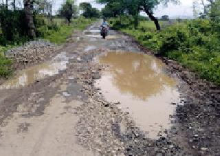 Drivers on the Khamona-Aheri route have to adrift the trouble | खामोना-अहेरी मार्गावर वाहनचालकांना करावा लागतो त्रासदायक प्रवास Drivers on the Khamona-Aheri route have to adrift the trouble | खामोना-अहेरी मार्गावर वाहनचालकांना करावा लागतो त्रासदायक प्रवास