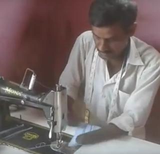 Jidd: The business of tailoring also does not work with both hands | जिद्द : दोन्ही हात नसतांनाही करतो टेलरींगचा व्यवसाय