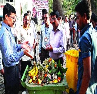 After the immersion, fruits and nayadids too! | विसर्जनानंतर फळे, नैवेद्यही निर्माल्यात !