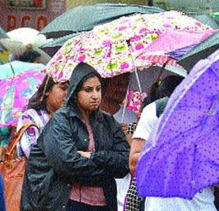 Crash all day long in the city | शहरात दिवसभर कोसळधारा