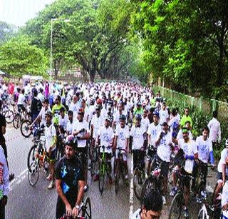 The work of the zombie workshop in Cyclothon | सायक्लोथॉनमध्ये झुंबा वर्कआउटची धम्माल