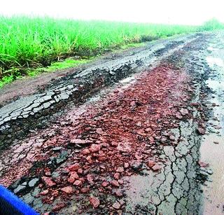 Due to traffic, the road could fall | वाहतुकीमुळे रस्त्याची लागली वाट