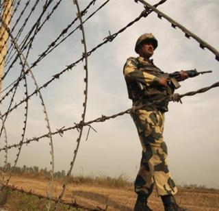 The wire's fence was crossing the sidewalk | तारांचे कुंपण शिडीने ओलांडून आले होते अतिरेकी