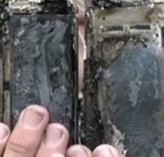 IPhone 7's battery explosion, fire, car damage | आयफोन 7च्या बॅटरीचा स्फोट, आग लागून कारचे नुकसान