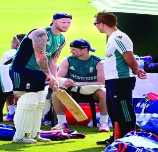 Practice on England at the Brabourne Stadium in Mumbai | इंग्लंड संघाने मुंबईत ब्रेबोर्न स्टेडियमवर केला कसून सराव