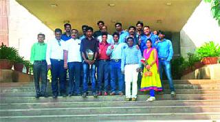 Nema Student Forum flag at the University of Health Sciences | आरोग्य विज्ञान विद्यापीठावर निमा स्टुडंट फोरमचा झेंडा