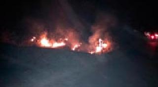 A fire in the forest in the village of Gaum temple | गायमुख मंदिर परिसरातील जंगलात आग A fire in the forest in the village of Gaum temple | गायमुख मंदिर परिसरातील जंगलात आग