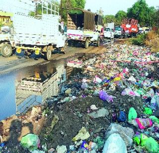 Burdavadi road trash | बिरदवडी रस्ता कचऱ्यात