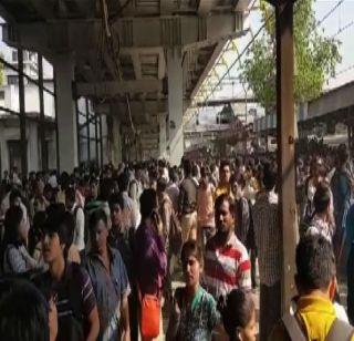 Rail rail between Goregaon and Malad, traffic disrupted by Western Railway | गोरेगाव-मालाडदरम्यान रेल्वे रुळाला तडे, पश्चिम रेल्वेची वाहतूक विस्कळीत