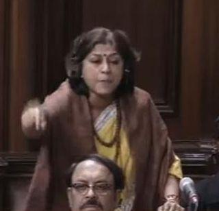 In Rajya Sabha, 'Draupadi' Rupa Ganguly's Rowdy Avatar | राज्यसभेत 'द्रौपदी' रुपा गांगुलींचा रौद्र अवतार