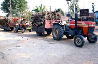 Two tractor villages carrying wood bit were stopped by the villagers | लाकूड बिट वाहून नेणारे दोन ट्रॅक्टर ग्रामस्थांनी अडविले