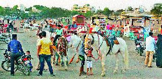 In the summer, the Police Crusade was grounded | उन्हाळ्यात पोलीस कवायत मैदान झाली चौपाटी