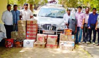 5.50 lakhs of liquor seized | ५.५० लाखांचा दारुसाठा जप्त