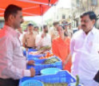 Suburban Deshmukh launches second week market in Solapur | शेतकरी बाजारांसाठी महानगरपालिकेने जागा द्याव्यात : सुभाष देशमुख , सोलापूरात दुसऱ्या आठवडी बाजाराचा शुभारंभ