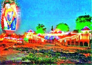 In the Gomari Maruti temple of the oasis, Akhand wrapped in the temple | आगर टाकळीच्या गोमय मारुती मंदिरात भक्तांचा अखंड ओघ