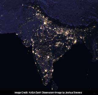 India looks like this from the night sky! | रात्रीच्या वेळी अंतराळातून असा दिसतो भारत !