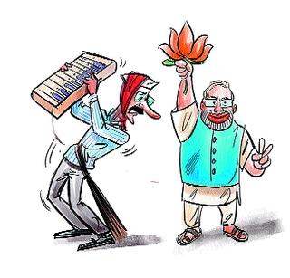 BJP's hat-trick in Delhi | दिल्लीत भाजपाची हॅट्ट्रिक