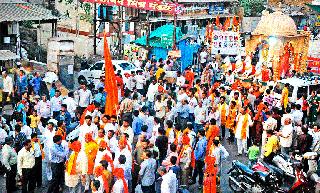 Proclamation from the city for Parshuram Jayanti | परशुराम जयंतीनिमित्त शहरातून मिरवणूक Proclamation from the city for Parshuram Jayanti | परशुराम जयंतीनिमित्त शहरातून मिरवणूक