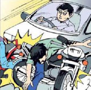Two-wheeler dies at the accident | अपघातात दुचाकीस्वाराचा जागीच मृत्यू Two-wheeler dies at the accident | अपघातात दुचाकीस्वाराचा जागीच मृत्यू