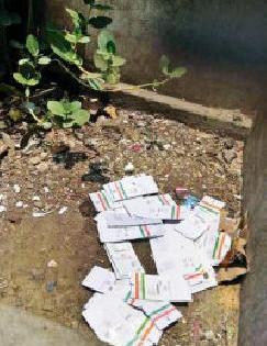 Aadhaar cards found in the trash | कचऱ्यात आढळले आधार कार्ड