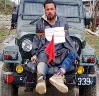 Honor of "those" Major who built Jeep in Kashmiri youth | कश्मिरी तरूणाला जीपला बांधणा-या "त्या" मेजरचा सन्मान