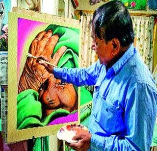 Watchman became a dainty painter! | रंगरेषांचा गुणी चित्रकार बनला वॉचमन!