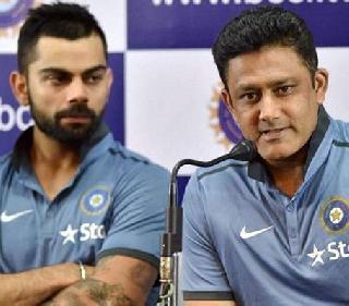 Kohli's "Virat" defeat before Kumble in the "Lokmat" poll | "लोकमत"च्या पोलमध्ये कुंबळेसमोर कोहलीचा "विराट" पराभव