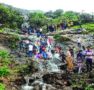 Mavalmaan sankatadhar; Ocean floor waterfalls | मावळात संततधार; ओसंडले धबधबे