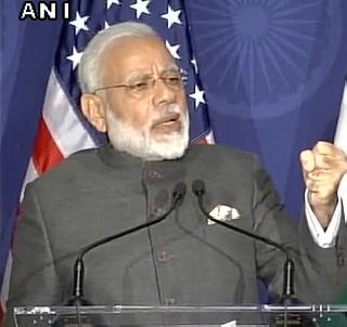 There is no "clean" corruption in three years, Modi's "hunk" in America | तीन वर्षांमध्ये भ्रष्टाचाराचा एकही "डाग" नाही, अमेरिकेत मोदींचा "हुंकार"