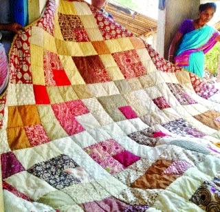 Colorful cushions sold abroad | वाड्याच्या रंगीबेरंगी गोधड्यांची परदेशात विक्री