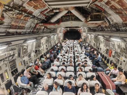 Operation Sindhu: 1,100 more Indians repatriated from Iran, Israel | Operation Sindhu: इराण, इस्रायलमधून आणखी १,१०० भारतीय मायदेशात, विमान कंपन्यांची मध्य-पूर्वेतील उड्डाणे थांबली Operation Sindhu: 1,100 more Indians repatriated from Iran, Israel | Operation Sindhu: इराण, इस्रायलमधून आणखी १,१०० भारतीय मायदेशात, विमान कंपन्यांची मध्य-पूर्वेतील उड्डाणे थांबली
