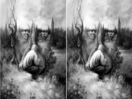 Optical illusion : Can you see the seven faces in this painting | Optical illusion : या फोटोत आहेत ७ चेहरे पण, लोकांना फक्त तीनच दिसत आहेत; बघा तुम्हाला किती दिसतात!