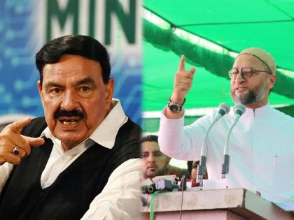 asaduddin owaisi replied pakistan minister sheikh rashid over india vs pak match in t20 world cup | Ind vs Pak: “आपला देश चीनकडे गहाण ठेवता अन् इस्लामच्या गोष्टी करता”; ओवेसींनी पाक मंत्र्याला सुनावले